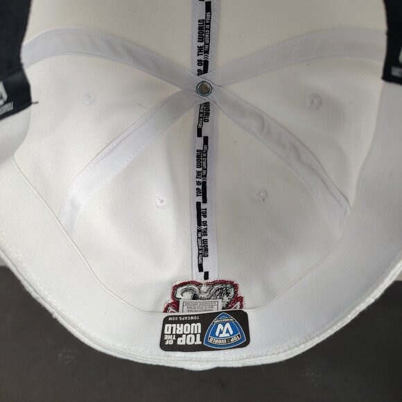 Alabama Crimson Tide BAMA Hat Cap One Fit Flex White Maroon Embroidered Logo - Picture 8 of 12